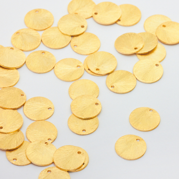 Srebrna zawieszka kółko satynowe AG925 pozłacane 10mm