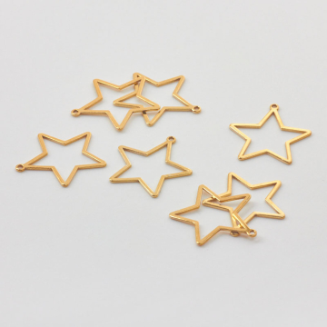 Srebrna zawieszka gwiazda do naszyjników AG925 pozłacana 14,5mm