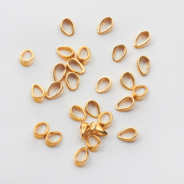 Srebrna krawatka gładka zwężana AG925 pozłacana 7x5mm