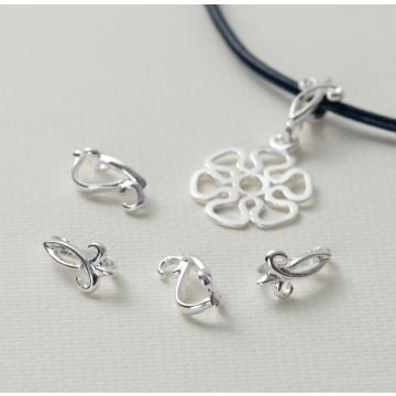 Srebrna krawatka ozdobna nożyczki A925 12.5mm