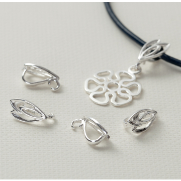 Srebrna krawatka ozdobna tulipany AG925 12.5mm