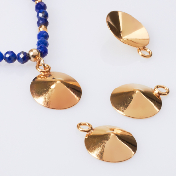 Srebrna krawatka do rivoli AG925 pozłacana 12mm