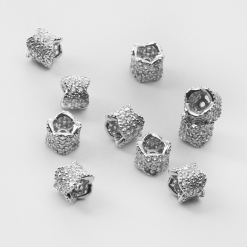 Srebrna oponka falowana z cyrkoniami AG925 5,5mm