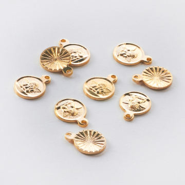 Srebrna zawieszka kółko z aniołkiem AG925 pozłacane 8mm