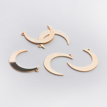 Srebrna zawieszka księżyc AG925 pozłacany 20mm