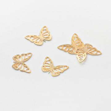 Srebrna zawieszka motyl AG925 pozłacana 7mm