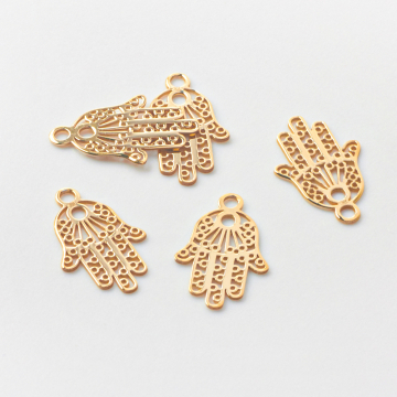 Srebrna zawieszka ręka Fatimy AG925 pozłacana 15mm