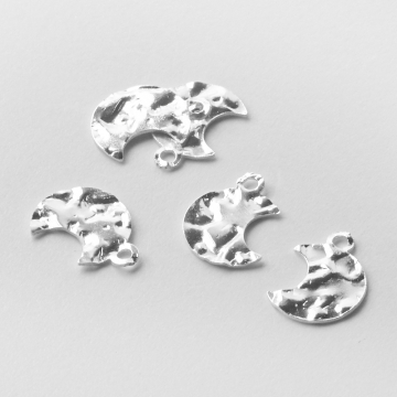 Srebrna zawieszka księżyc młotkowany AG925 9,5mm