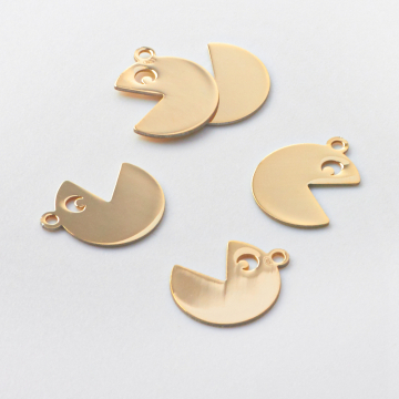 Srebrna zawieszka Pacman AG925 pozłacana 11,5mm