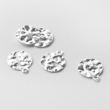 Srebrna zawieszka kółko młotkowane AG925 9,5mm