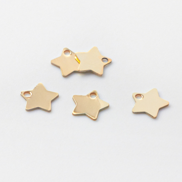 Srebrna zawieszka gwiazdka AG925 pozłacana 6,5mm