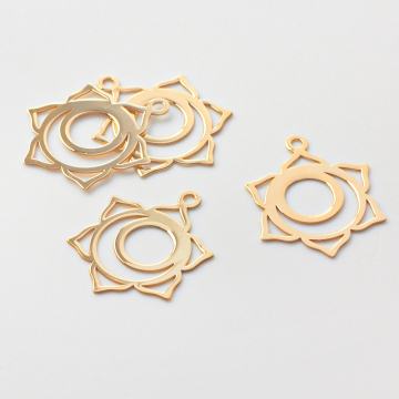 Srebrna zawieszka symbol czakry sakralnej AG925 pozłacana 22mm