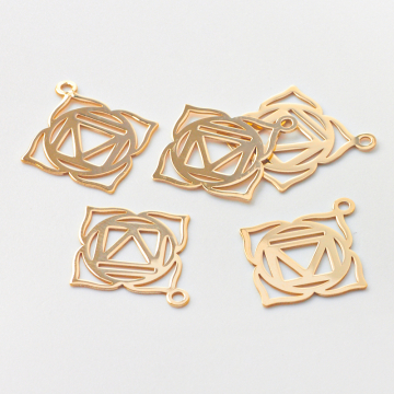 Srebrna zawieszka symbol czakry korzenia AG925 pozłacana 22mm