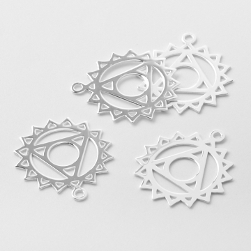 Srebrna zawieszka symbol czakry gardła AG925 22mm