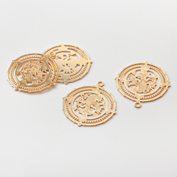 Srebrna zawieszka wódz majów AG925 pozłacana 25mm