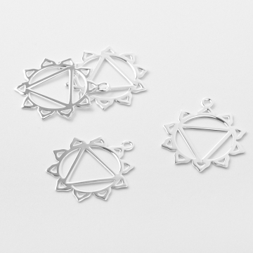 Srebrna zawieszka symbol czakry splotu słonecznego AG925 22mm
