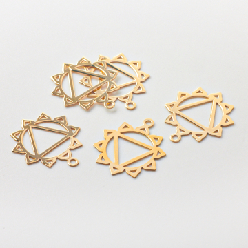 Srebrna zawieszka symbol czakry splotu słonecznego AG925 pozłacana 22mm