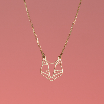 Naszyjnik złocony z panterą AG925 42 cm