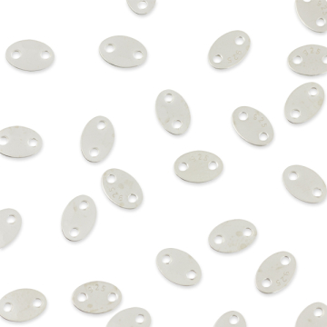 Srebrna blaszka owalna, AG925 8mm