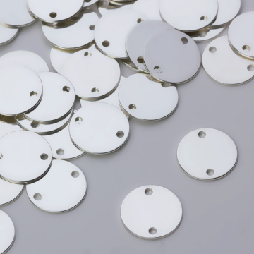 Srebrna blaszka cechownicza kółko 8mm, AG925