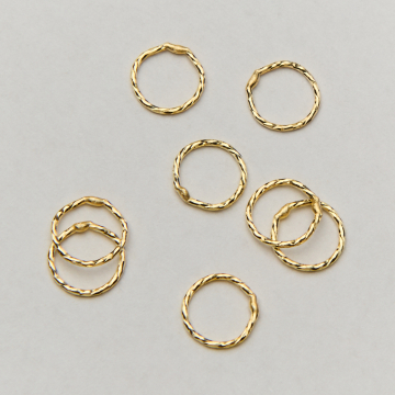 Srebrne kółko diamentowe AG925 pozłacane 6,5x0,6mm