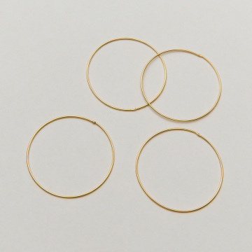 Srebrne kółko lutowane AG925 pozłacane 36,5x0,8mm