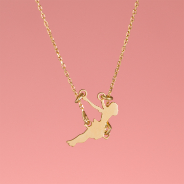 Srebrny pozłacany naszyjnik origami Suingu AG925 44cm