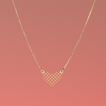 Srebrny, pozłacany naszyjnik łuski AG925 44-46cm