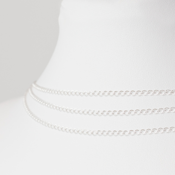 Srebrny łańcuszek romb  AG925 2mm