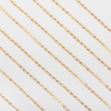 Srebrny łańcuszek forza płaski błyszczący AG925 pozłacany 1,5mm