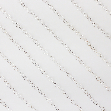 Srebrny łańcuszek rombo karbowany AG925 3,2x4,5mm