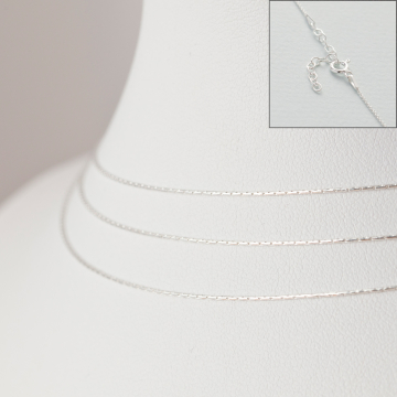 Srebrny łańcuszek z przedłużką cardano AG925 44cm