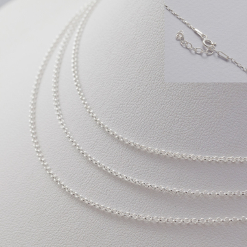 Gotowy łańcuszek rollo  AG925 45cm