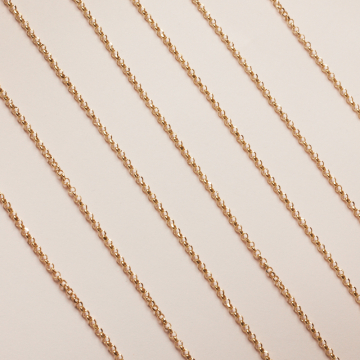 Srebrny, pozłacany łańcuch rolo diamentowany AG925 1,7mm