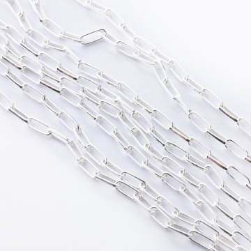 Srebrny łańcuszek rolo podłużny AG925 6x2,4mm