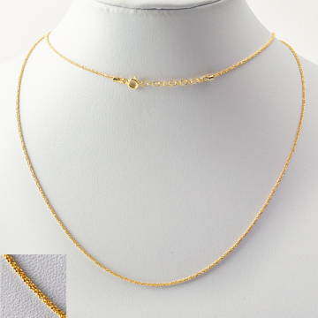 Łańcuszek lisi ogon margerita  AG925 pozłacany 45cm