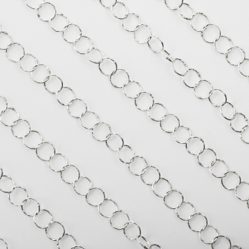 Srebrny łańcuszek koła diamentowane AG925 7,5mm