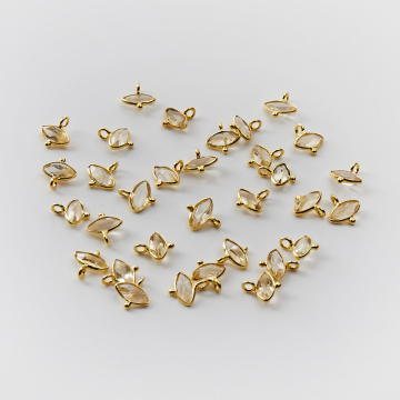 Srebrna zawieszka cytryn w srebrnym okuciu AG925 pozłacana 7mm