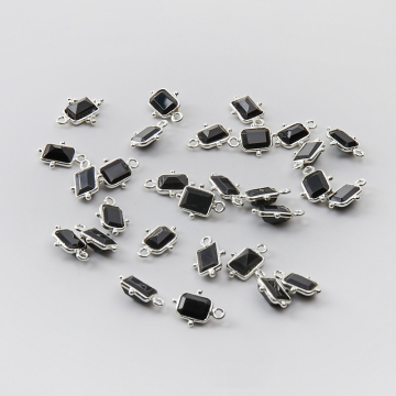 Srebrna zawieszka onyks w srebrnym okuciu AG925 7x5mm