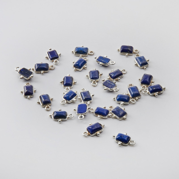 Srebrna zawieszka lapis lazuli w srebrnym okuciu AG925 7x5mm