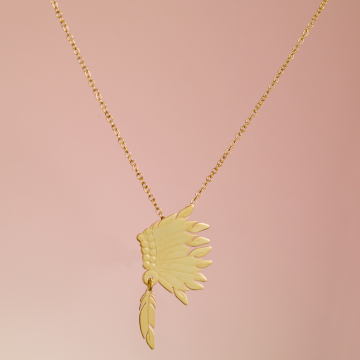 Srebrny pozłacany naszyjnik warbonnet,  AG925 44cm