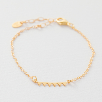 Srebrna, pozłacana bransoletka piła,  AG925 20cm