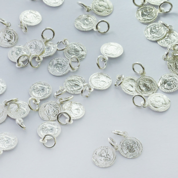 Srebrna zawieszka mini moneta AG925 7,8mm