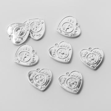 Srebrna zawieszka serce AG925 15mm