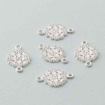 Rozgałęźnik ażurowy mandala 3 AG925 17x11mm srebrny