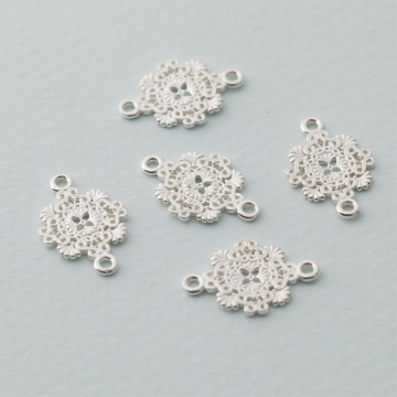 Rozgałęźnik ażurowy mandala 2 AG925 17x11mm srebrny