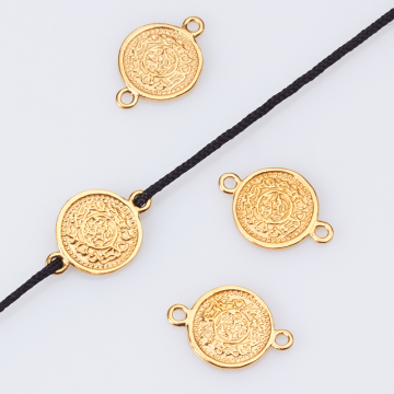 Srebrny łącznik zawieszka AG925 pozłacany 16.7mm