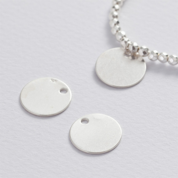 Srebrna okrągła zawieszka celebrytka AG925 14mm