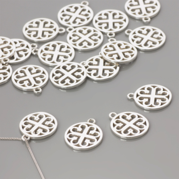 Srebrna zawieszka ażurowa znak azteków 15mm AG925