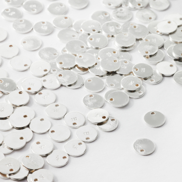 Srebrna blaszka gładka okrągła AG925 6mm